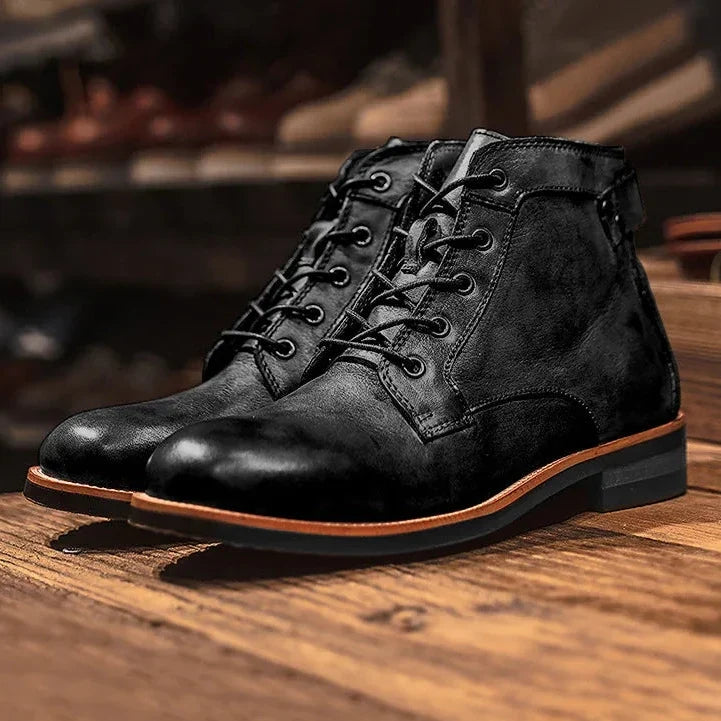 Damien | Bottines à Lacets en Cuir