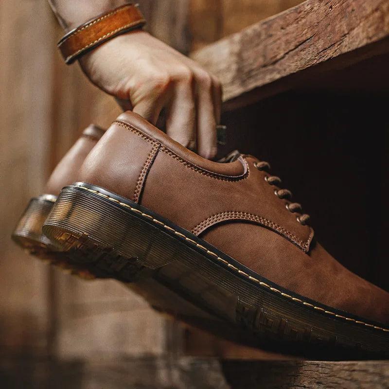 Quentin | Bottines de Travail Derby en Cuir Véritable