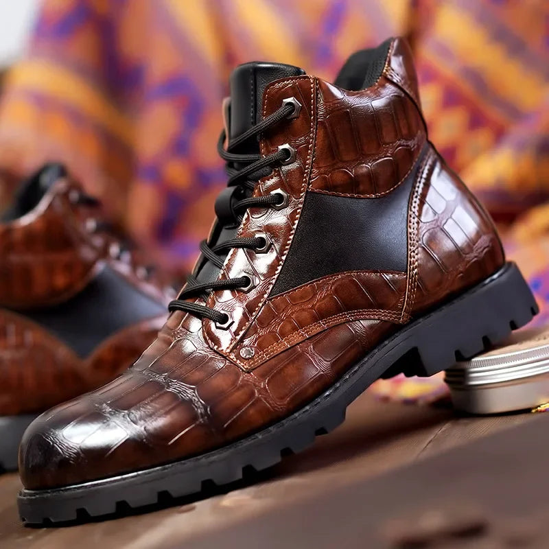 Félix | Bottines en Cuir Effet Croco