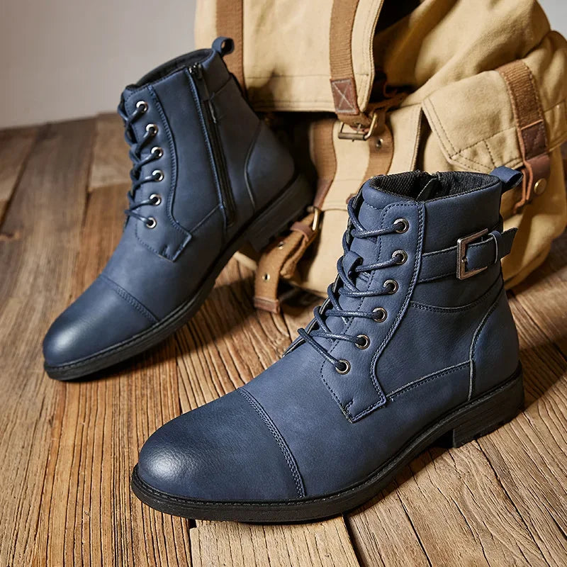 Lazare | Bottines à Lacets en Cuir