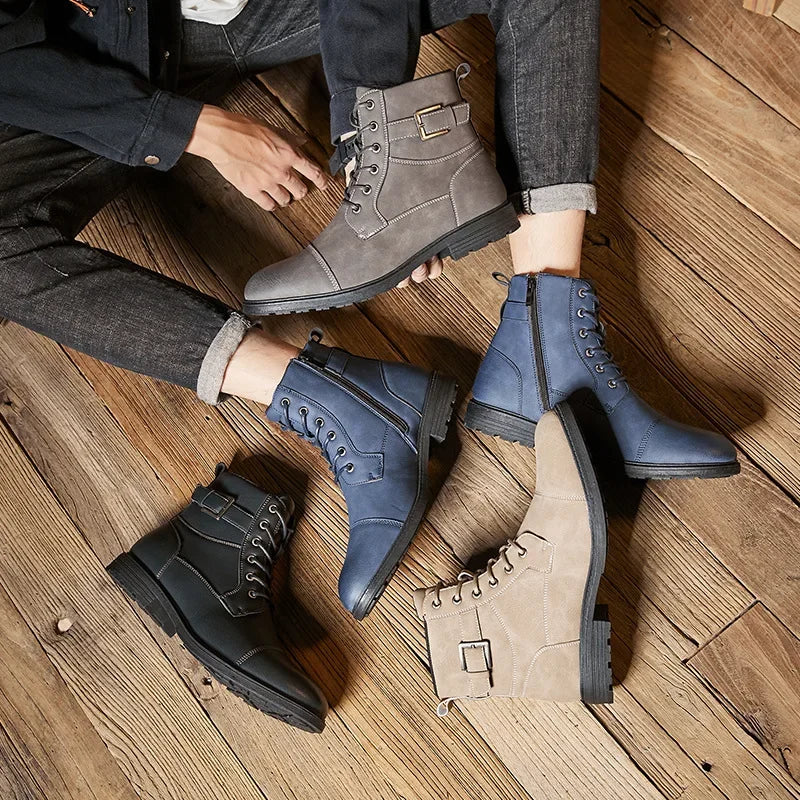 Lazare | Bottines à Lacets en Cuir