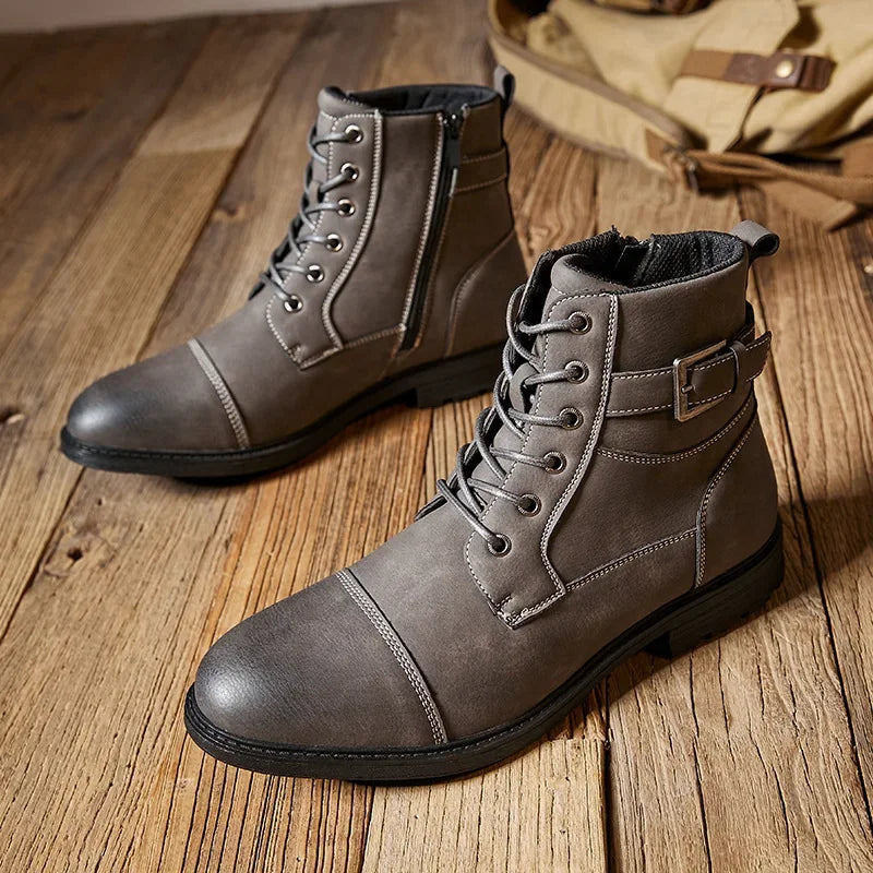 Lazare | Bottines à Lacets en Cuir
