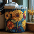Fleurs de Soleil | Panier à Linge Matelassé