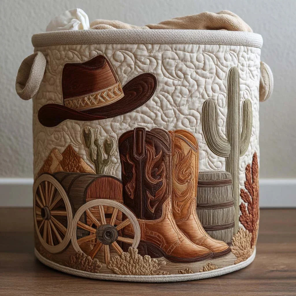 Esprit Western | Panier à Linge Matelassé