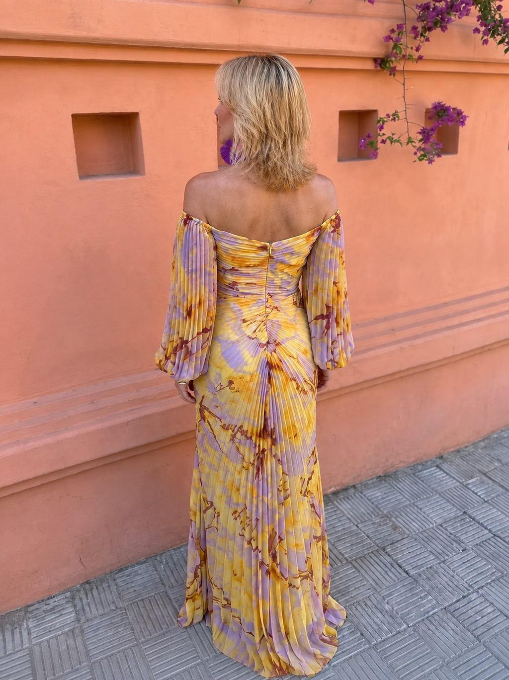 Violette | Robe Longue Fleurie à Décolleté Plongeant