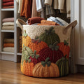 Citrouille d'Automne | Panier à Linge Matelassé