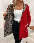 Anouk | Manteau Réversible à Capuche Imprimé Léopard