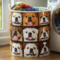 Copain Bouledogue | Panier à Linge Matelassé
