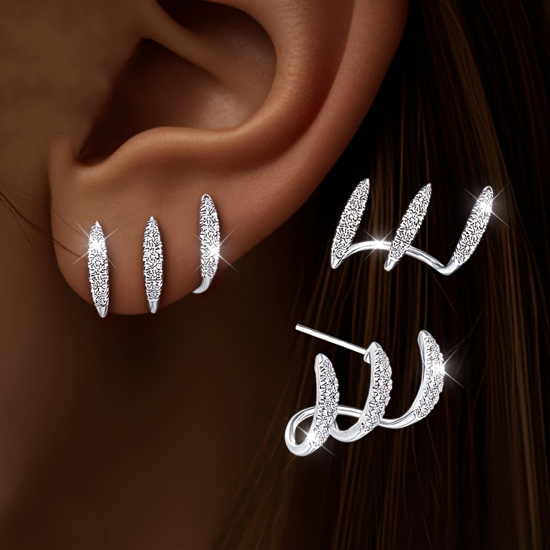 Astrid | Boucles d'Oreilles Triples Élégantes