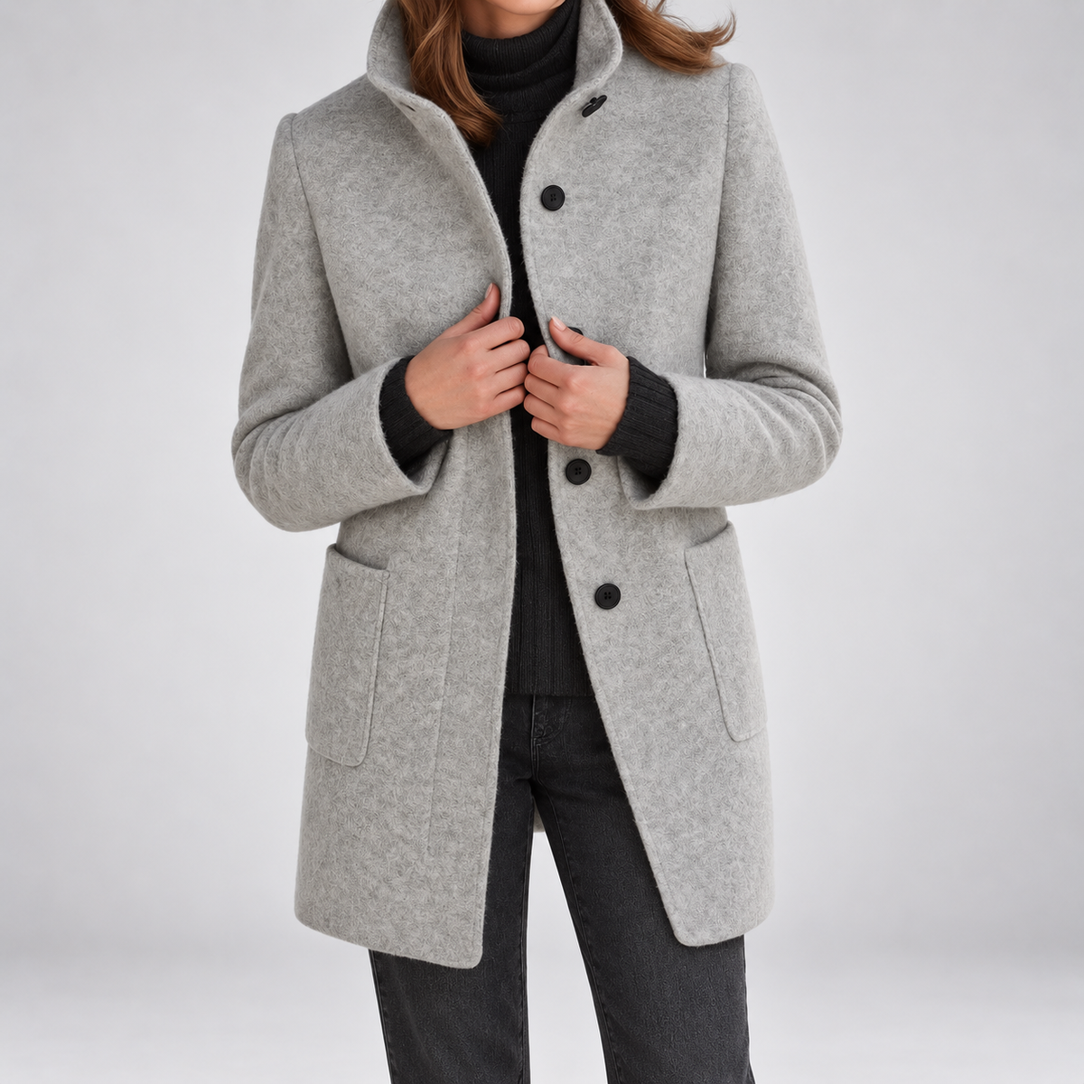 Vivienne | Manteau à Col Montant