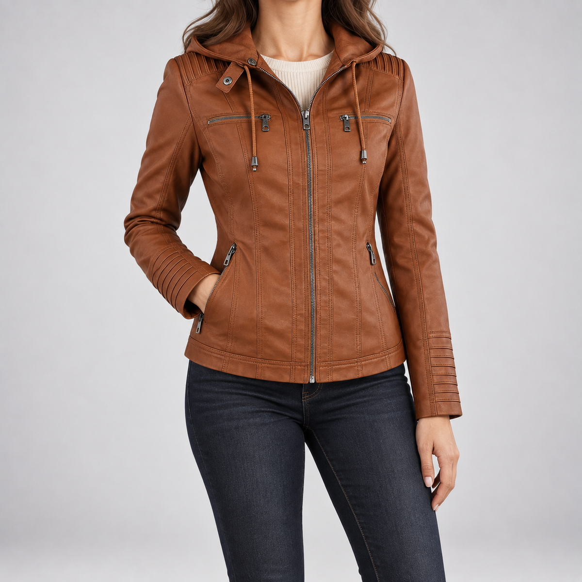 Nadine | Veste Biker Effet Cuir