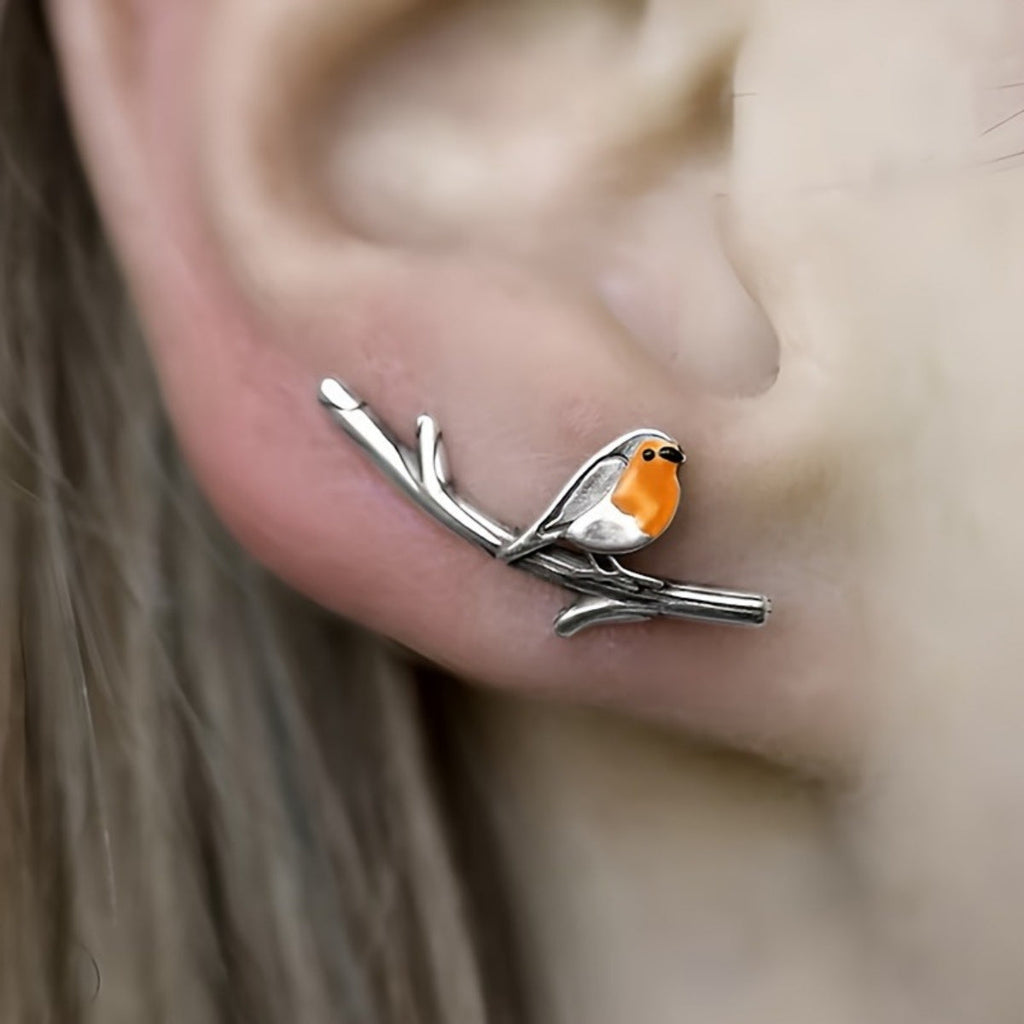 Josiane | Boucles d'Oreilles Rouge-Gorge