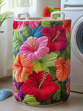 Éclat d'Hibiscus | Panier à Linge Matelassé