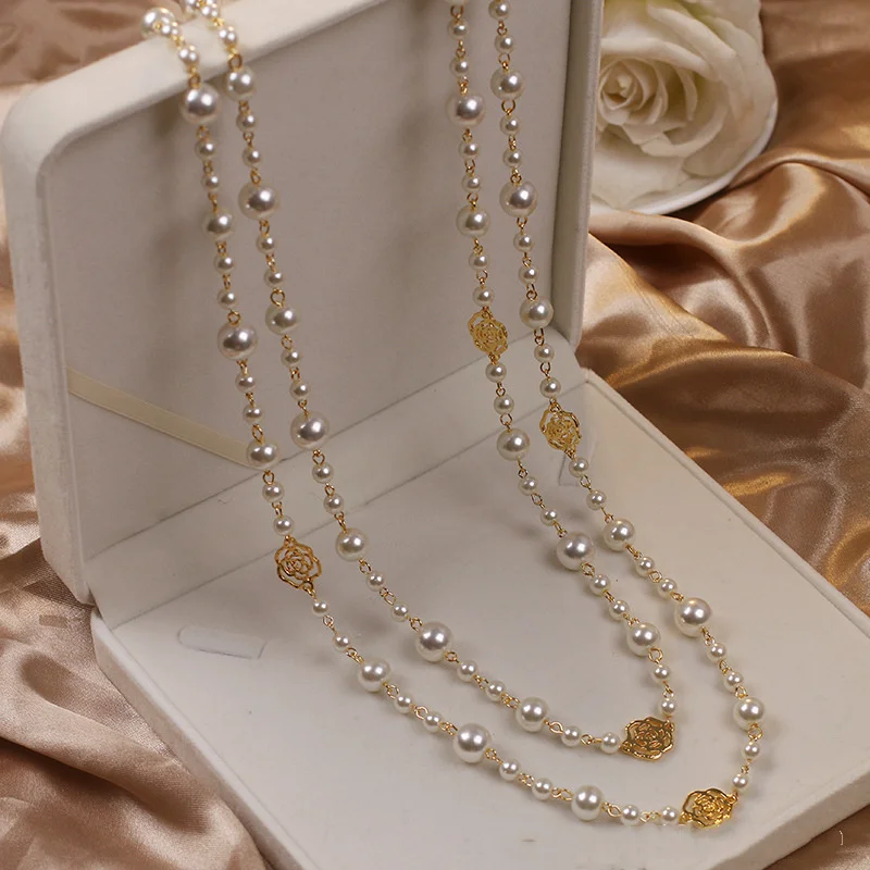 Noélie | Collier Élégant Doré en Perles