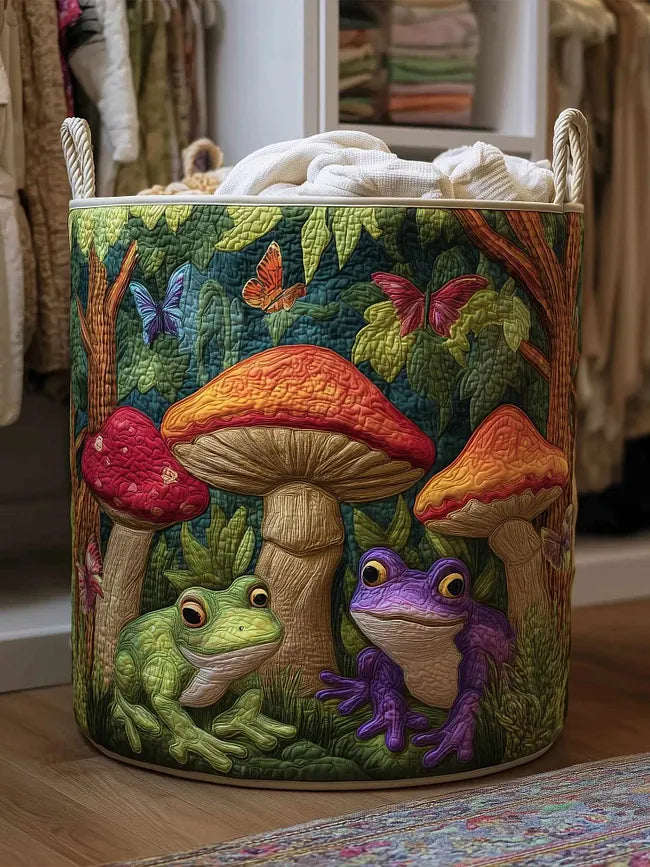 Jardin de Champignons | Panier à Linge Matelassé