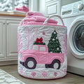 Pick-up de Noël Rose | Panier à Linge Matelassé