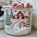 Chalet sous la Neige | Panier à Linge Matelassé