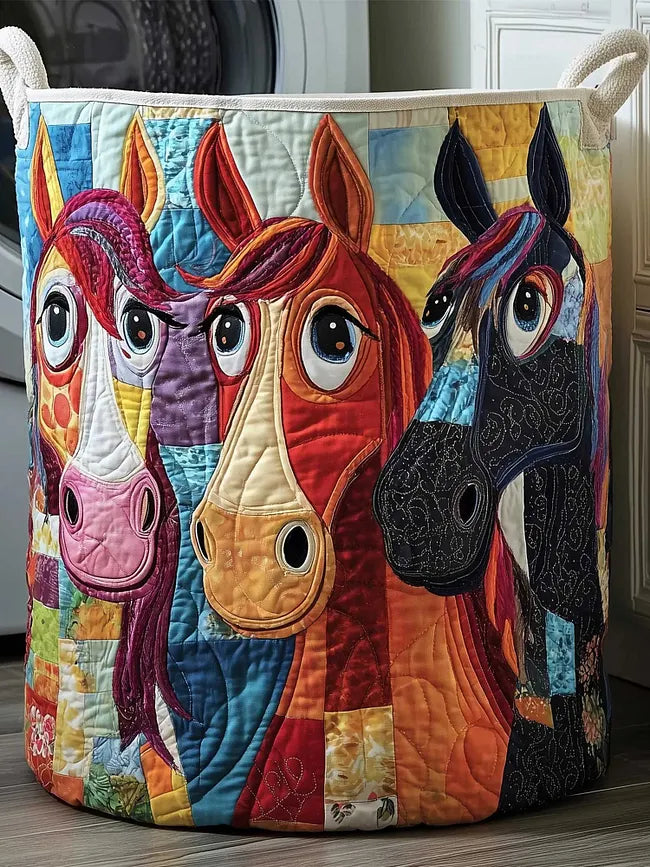 Cheval Fantaisie | Panier à Linge Matelassé